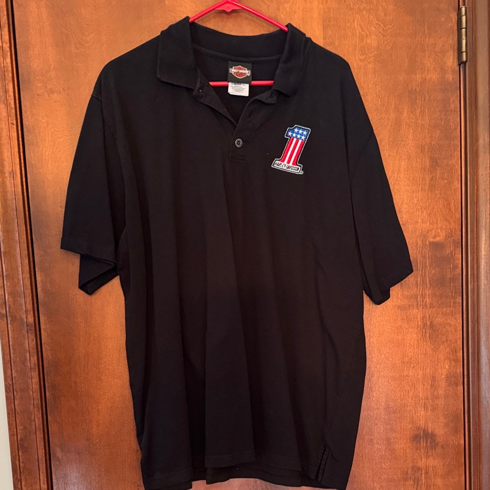 Harley-Davidson Black Polo with Patriotic Logo